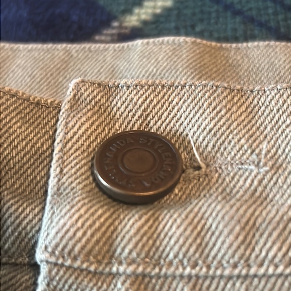 Stylenanda 3ce Green mid rise wide leg denim jeans - Picture 8 of 17